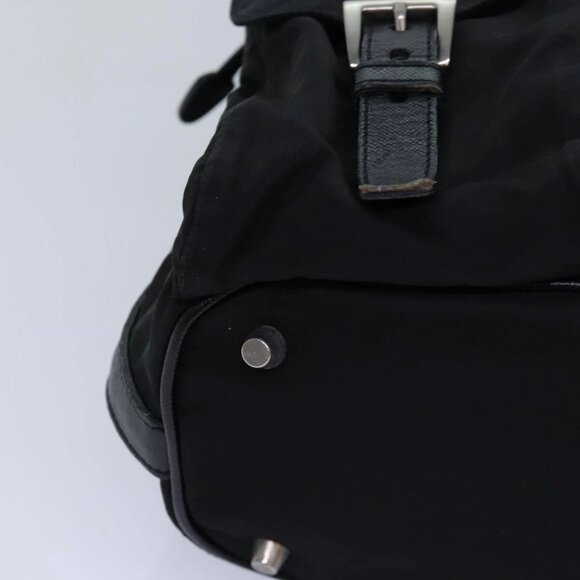 PRADA Backpack Nylon Black Silver Auth 85289V - Picture 10 of 15
